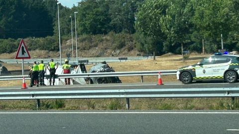 El accidente mortal de este domingo en la A-6 tuvo lugar en Lugo, en el desv&iacute;o 500, en O Ceao