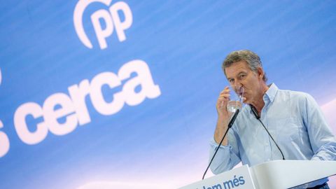 Alberto N��ez Feijoo durante el congreso extraordinario del PP catal�n, el pasado fin de semana.