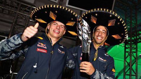 Verstapen y Ricciardo, tras la carrera