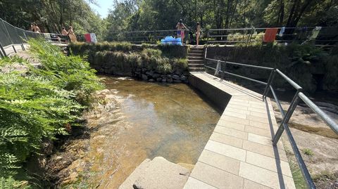 Playa fluvial de A Calzada, en Ponte Caldelas