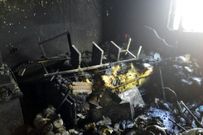 La habitaci�n en la que todo apunta a que se inici� el fuego. 