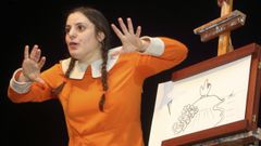 Soraya Lema, durante una representaci�n en Carballo