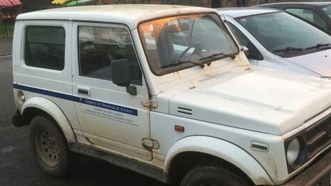 Estado de uno de los veh�culos de la Guarder�a de Medio Natural