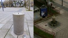 A la derecha, la fuente antes de las obras ejecutadas en 2015