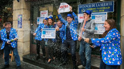 Administracion de la calle Jovellanos, en Oviedo, que ha repartido d�cimos de un cuarto y dos quintos premios
