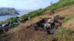 Excavaci�n en el castro de Hortas en las islas C�es