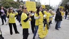 Imagen de una protesta de las escuelas infantiles de 0 a 3 a�os realizada el pasado 7 de mayo