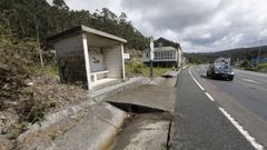 Foto de archivo de un tramo viario de la N-642 muy pr�ximo al lugar donde est� cerrado al tr�fico el carril lento