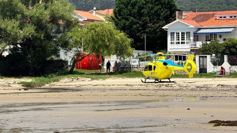 El 112 traslad� al arenal muradano a un helic�ptero del 112,  pero finalmente no tuvo que actuar