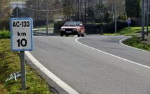 Carretera autonómica AC-133 que una Fene y Mugardos, municipios enmarcados en el estudio. 