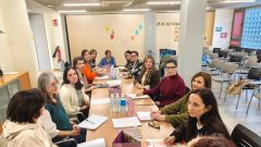 La vicepresidenta del Gobierno de Asturias, Gimena Llamedo, preside la reuni�n la reuni�n de seguimiento de casos de la Red Regional de Casas de Acogida, en la Casa Malva