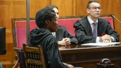 La acusada, durante el juicio en la Audiencia Provincial de Ourense.