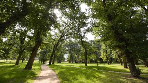 Inauguraci�n de la rehabilitaci�n del parque jard�n y la carballeira de Caldas de Reis