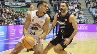 Diogo Brito, en el último partido disputado en la pista de Sar frente al Fibwi Palma.