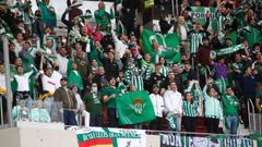 Imagen de aficionados bticos en el Wanda Metropolitano