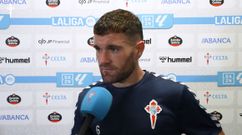 El jugador del Celta Javi Gal�n, tras el partido ante el Betis.