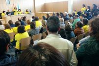 Los trabajadores del Registro Civil explicaron el conflicto. 