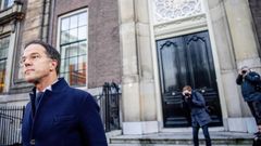 El primer ministro neerland�s, Mark Rutte, a su llegada a la reuni�n con los futuros ministros de su cuarto Gobierno.