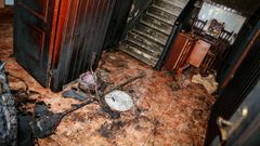 La desbrozadora qued� muy da�ada por el incendio que cost� la vida a Rogelio y Eugenia.
