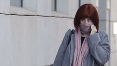 La exmujer del exasesor ministerial Koldo Garc�a, Patricia �riz lleg� a la Audiencia Nacional con una peluca.