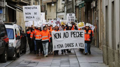 La manifestacin recorri las principales calles de Viana do Bolo