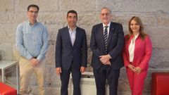Ram�n Pereiro, Luis L�pez, Manuel Reigosa y Eva Lantar�n, este mi�rcoles, en Pontevedra