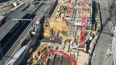Una de las obras de Basilea con trabajadores contratados por Bautech