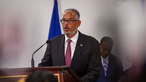 El primer ministro de Hait�, Alix Fils-Aim�