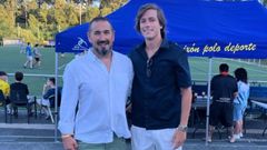 El edil de Deportes de Nar�n Ib�n Santalla y �lvaro Carreras en el torneo que Xoan Ramos organiz� en Cadaval.
