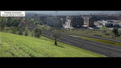Infografa del proyecto de ronda norte de Oviedo en su salida hacia la autova As-II, en la falda del monte Naranco