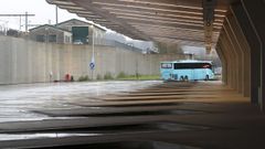 Imagen de la estaci�n de Santiago sin autobuses