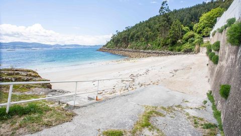 Playa de Pampa�do, en el municipio de Sanxenxo, donde ondear� la bandera azul