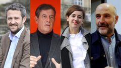 Jaime de Olano (PP), José Ramón Gómez Besteiro (PSOE), Marta Lois (Sumar) y Néstor Rego (BNG)
