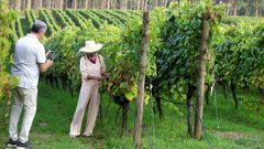Visita a la finca de P� Redondo de Mart�n Codax