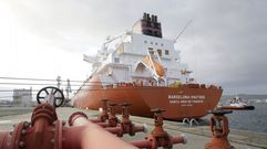 Un gasero atracado en los muelles de Reganosa
