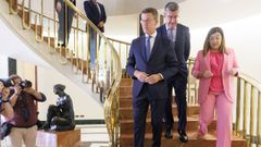 El presidente del PP, Alberto N��ez Feijoo y la candidata del PP a la presidencia de Cantabria, Mar�a Jos� S�enz de Buruaga, en un acto en Madrid
