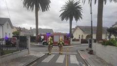 Fuga de gas en la R�a Concello de Alfoz, en Foz