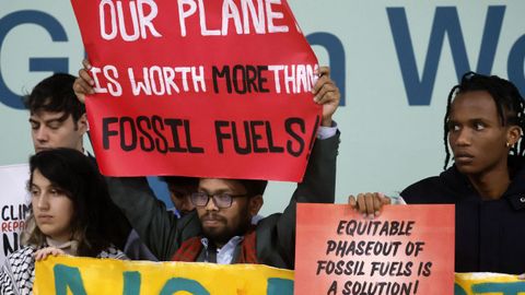 Protestas en la cumbre del clima