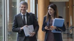 El presidente de la Xunta, Alfonso Rueda, y la conselleira de Medio Rural,Mara Jos Gmez.