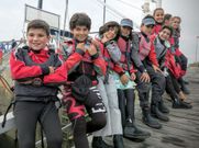 El N�utico Portos�n cont� con nueve regatistas en A Coru�a. 