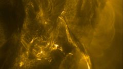 Imagen de la formaci�n de la llamarada solar captada por la sonda europea Solar Orbiter
