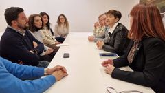 Olga L�pez Racamonde se reuni� con el colectivo Dano Cerebral Lugo