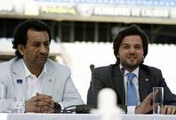 Abdullah al Thani, propietario del M�laga, y su mano derecha en el club, Abdullah Ghubn