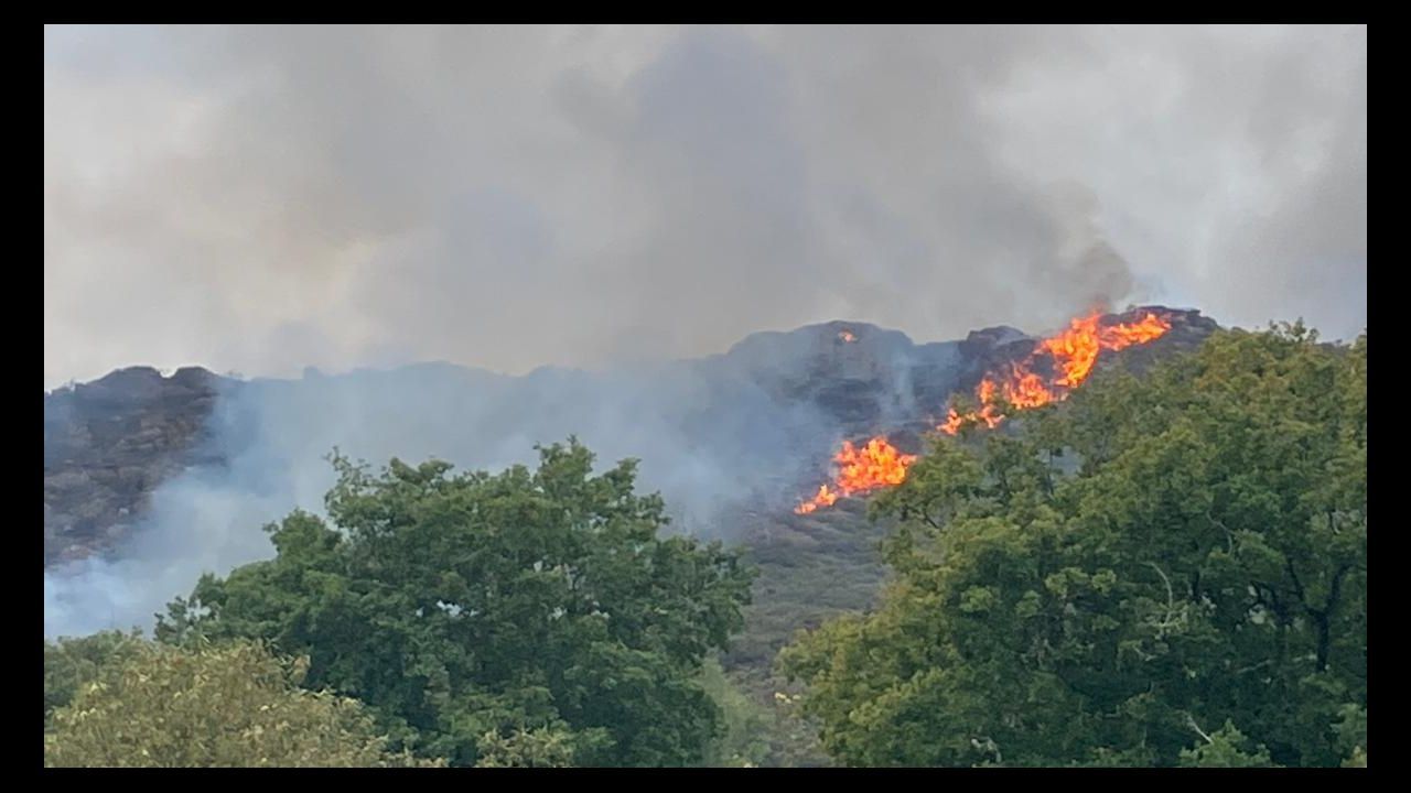 Estabilizado un incendio forestal en Forcarei que afectó ya a 30 hectáreas
