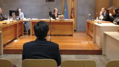 El jefe del Servicio de Carreteras del Principado de Asturias, este viernes en el banquillo de los acusados