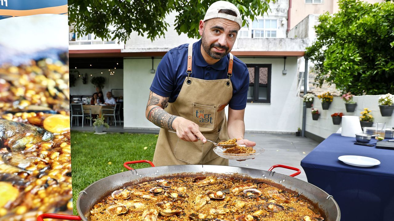 El chef que lleva la cultura de la paella a Galicia
