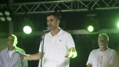 �lex L�pez dando el preg�n de A Parrocheira.