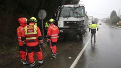 Imagen del accidente en O Val.