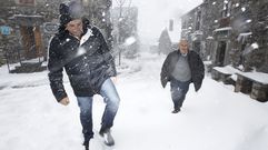 Nieve en las zonas de monta�a de Galicia