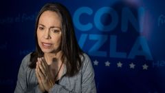 La lder opositora de Venezuela Mara Corina Machado, durante una entrevista, en Caracas (Venezuela)